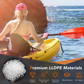 Single Sit-on-Top Kayak with Detachable Aluminum Paddle-Yellow - Team Spirit Store USA 