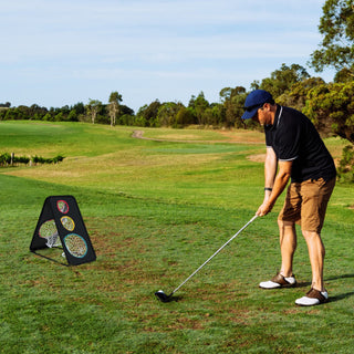 Dual-Sided Golf Chipping Net Triple Target Training System with 5 Target Holes - Team Spirit Store USA 