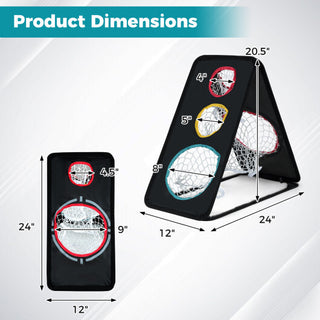 Dual-Sided Golf Chipping Net Triple Target Training System with 5 Target Holes - Team Spirit Store USA 