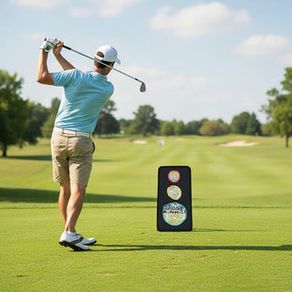Dual-Sided Golf Chipping Net Triple Target Training System with 5 Target Holes - Team Spirit Store USA 