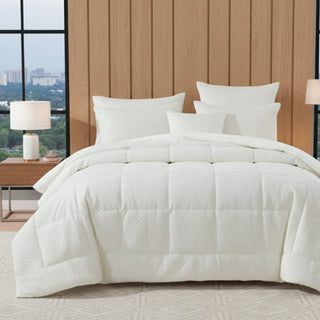 DaDa Bedding Dreamy Soft Velvet Ivory White Plush Velour Tufted Quilted Comforter Set (JHW861) - Team Spirit Store USA 