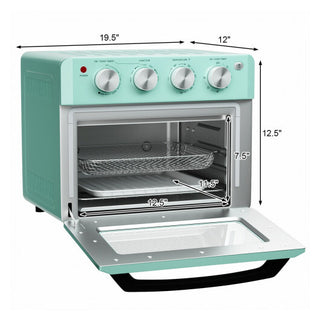 Costway 19 Qt Dehydrate Convection Air Fryer Toaster Oven with 5 Accessories-Green - Team Spirit Store USA 