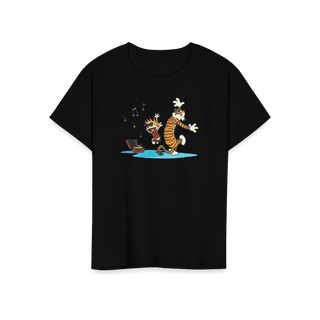 Calvin and Hobbes Laughing on the Floor T-Shirt-17