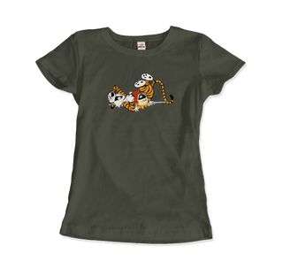 Calvin and Hobbes Laughing on the Floor T-Shirt-6