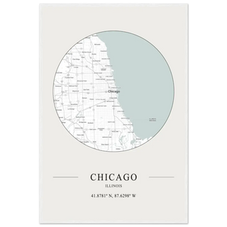 Chicago, Illinois - Minimalist Map Poster-13