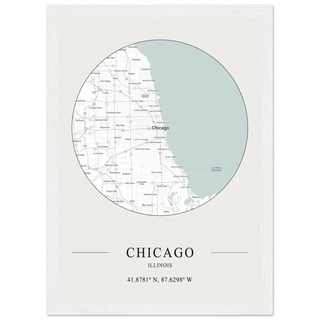 Chicago, Illinois - Minimalist Map Poster-8