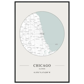 Chicago, Illinois - Minimalist Map Poster-2