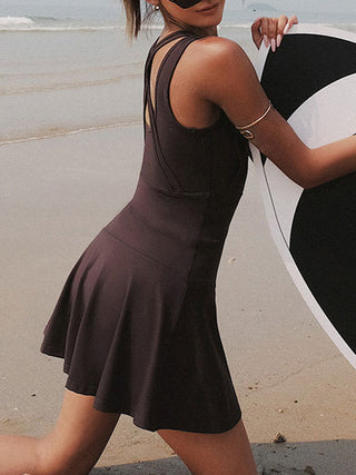 V-Neck Wide Strap Active Dress Team Spirit Store USA V-Neck Wide Strap Active Dress Team Spirit Store USA