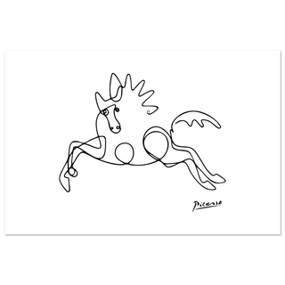 Pablo Picasso - Horse Line Art Poster-5