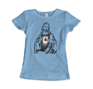 Jesus Christ Minimalist Design with Sacred Heart T-Shirt-8