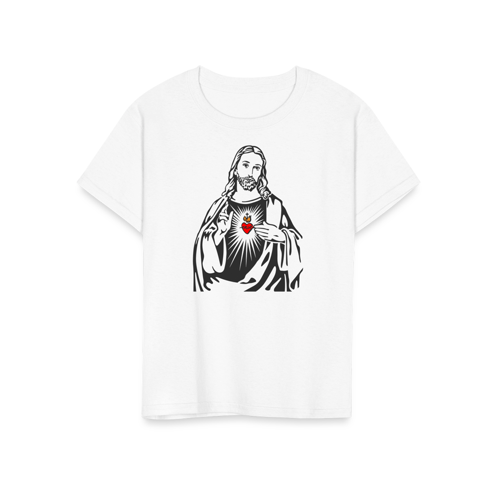 Jesus Christ Minimalist Design with Sacred Heart T-Shirt-9
