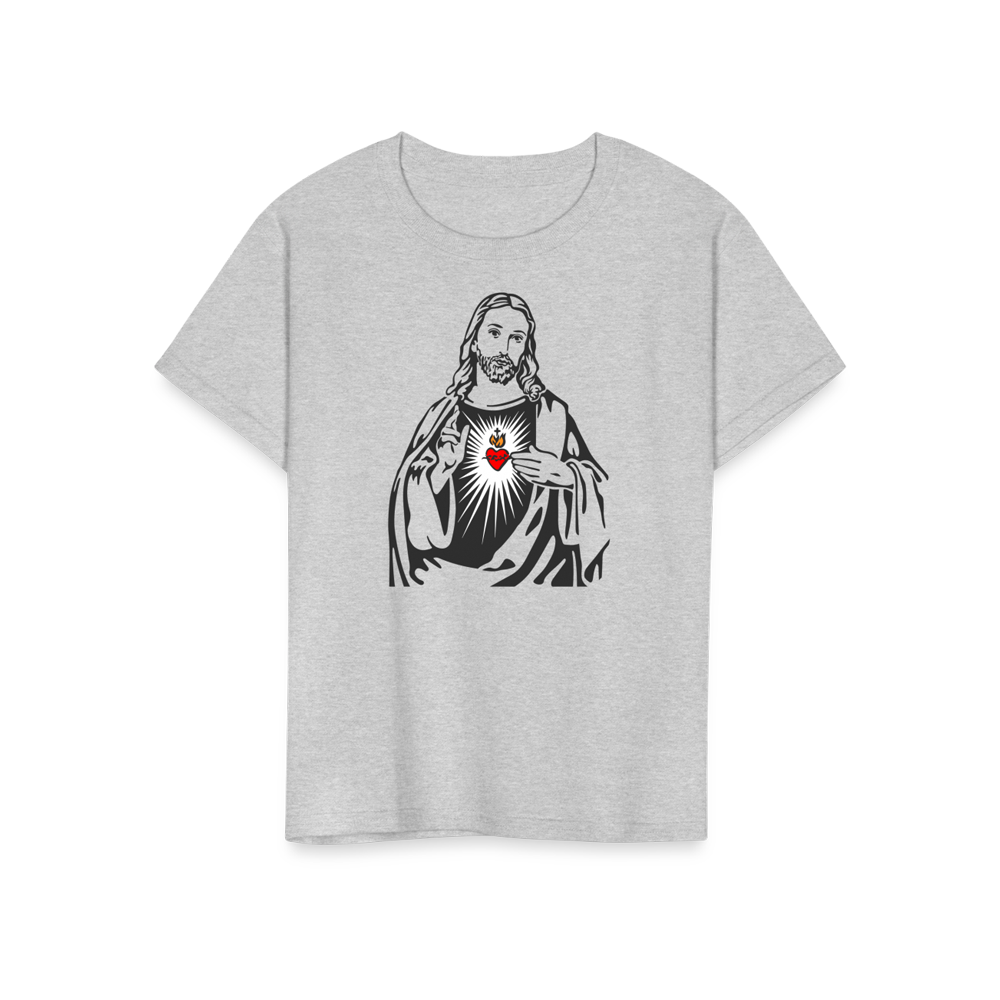 Jesus Christ Minimalist Design with Sacred Heart T-Shirt-10