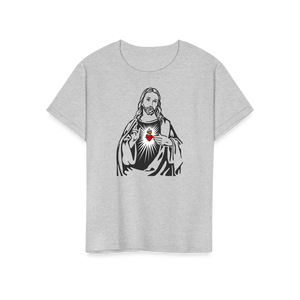 Jesus Christ Minimalist Design with Sacred Heart T-Shirt-10