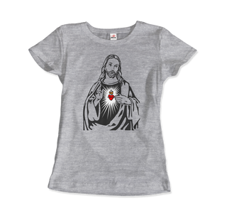 Jesus Christ Minimalist Design with Sacred Heart T-Shirt-6