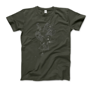 Kandinsky Figure Blanche (White Figure) 1938 Artwork T-Shirt-3