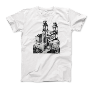 MC Escher Waterfall Illusion T-Shirt-0