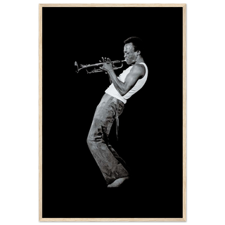 Miles Davis Playing his Trumpet Artwork Poster-17