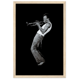 Miles Davis Playing his Trumpet Artwork Poster-10