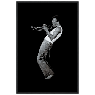 Miles Davis Playing his Trumpet Artwork Poster-9