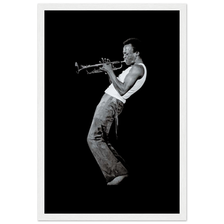 Miles Davis Playing his Trumpet Artwork Poster-14