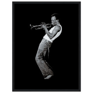 Miles Davis Playing his Trumpet Artwork Poster-8