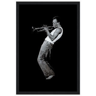 Miles Davis Playing his Trumpet Artwork Poster-7