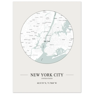 New York City, United States - Minimalist Map Poster-5