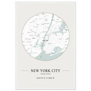 New York City, United States - Minimalist Map Poster-9