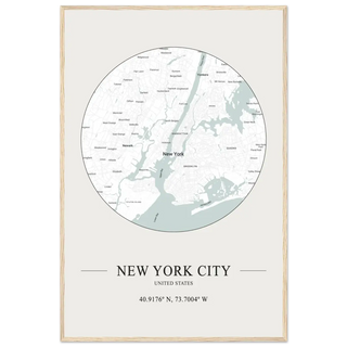 New York City, United States - Minimalist Map Poster-0