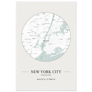 New York City, United States - Minimalist Map Poster-14