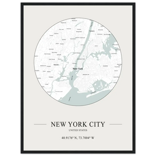 New York City, United States - Minimalist Map Poster-10