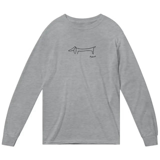 Pablo Picasso Dachshund Dog (Lump) Art Long Sleeve Shirt-3