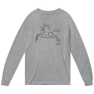 Pablo Picasso Horse Line Art Long Sleeve Shirt-3