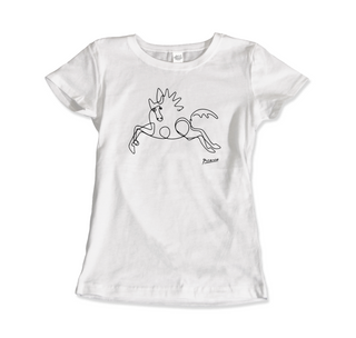 Pablo Picasso Horse Line Art T-Shirt-2