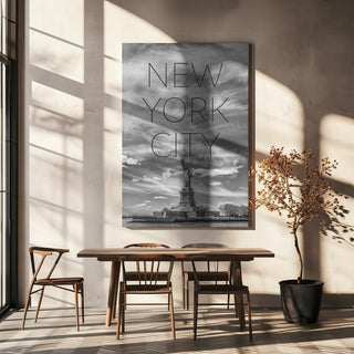 Wall art NYC Statue of Liberty | Text &amp; Skyline-4