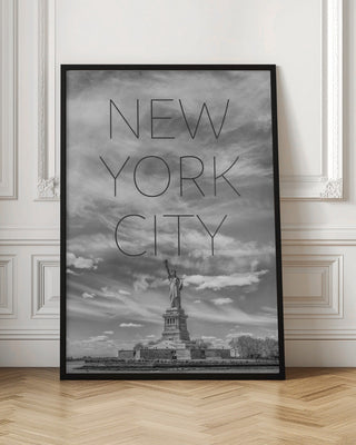 Wall art NYC Statue of Liberty | Text &amp; Skyline-3
