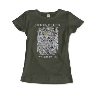 Pollock - Watery Paths 1947 Artwork T-Shirt-8