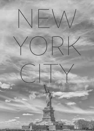 Wall art NYC Statue of Liberty | Text &amp; Skyline-1
