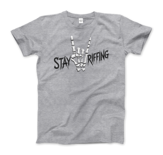 Stay Riffing - Rock'n Roll Skull T-Shirt-6