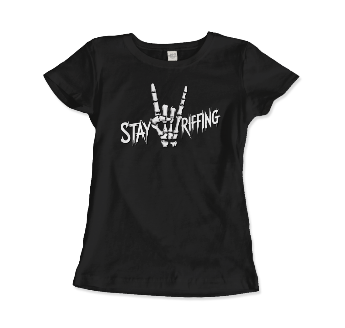 Stay Riffing - Rock'n Roll Skull T-Shirt-10