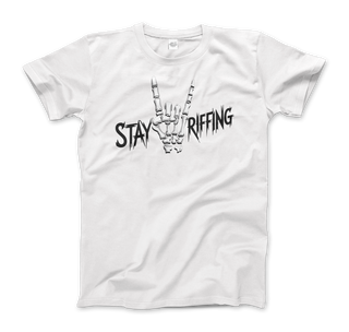 Stay Riffing - Rock'n Roll Skull T-Shirt-4