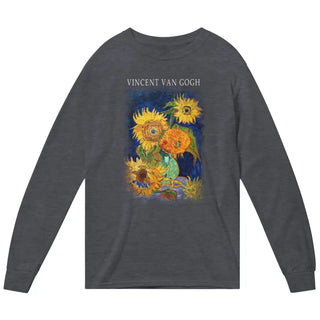Van Gogh Five Sunflowers 1888, Artwork Long Sleeve Shirt-2