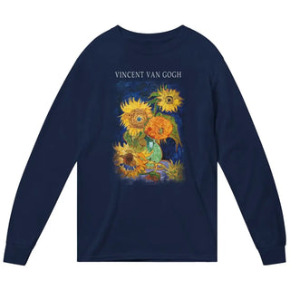 Van Gogh Five Sunflowers 1888, Artwork Long Sleeve Shirt-4