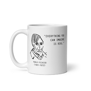 Picasso Self-Portrait Mug – 'Everything You Can Imagine Is Real'-0