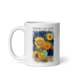 Van Gogh Five Sunflowers 1888, artwork mug-0