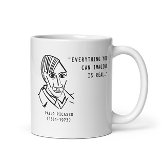 Picasso Self-Portrait Mug – 'Everything You Can Imagine Is Real'-2