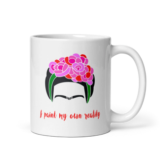 Frida Kahlo I Paint My Own Reality Quote Mug-2