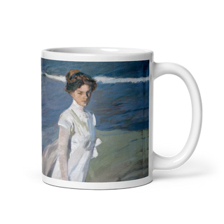 Joaquin Sorolla Strolling along the Seashore, 1909 artwork mug-3