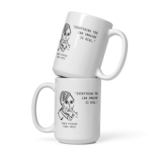 Picasso Self-Portrait Mug – 'Everything You Can Imagine Is Real'-4