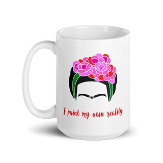 Frida Kahlo I Paint My Own Reality Quote Mug-3
